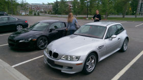 2000 BMW M Coupe in Titanium Silver over Imola Red