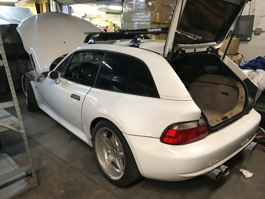 2000 BMW M Coupe in Alpine White over Dark Beige