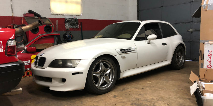 2000 BMW M Coupe in Alpine White over Dark Beige