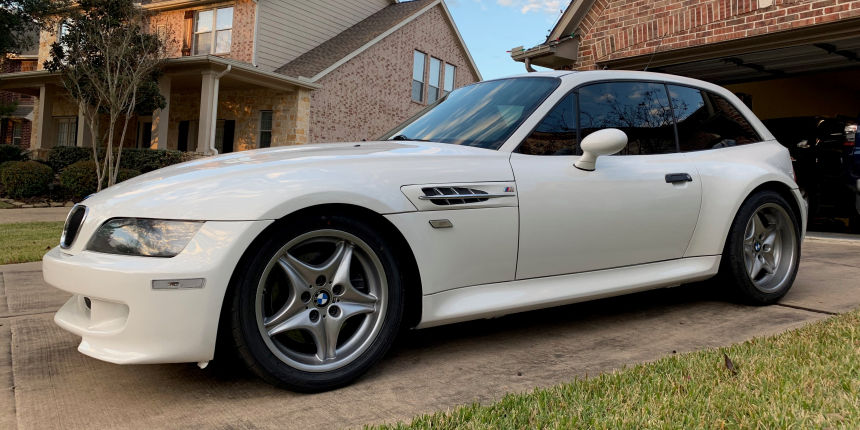 2000 BMW M Coupe in Alpine White over Black