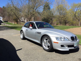 2000 BMW M Coupe in Titanium Silver over Imola Red