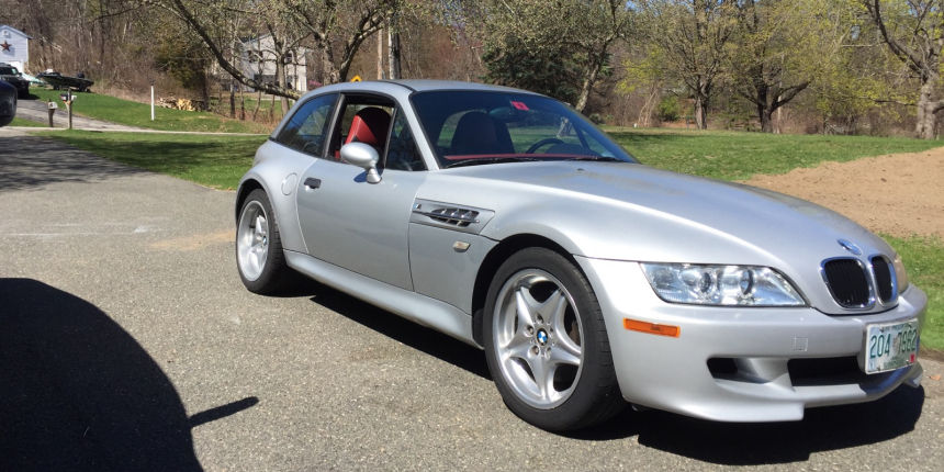 2000 BMW M Coupe in Titanium Silver over Imola Red