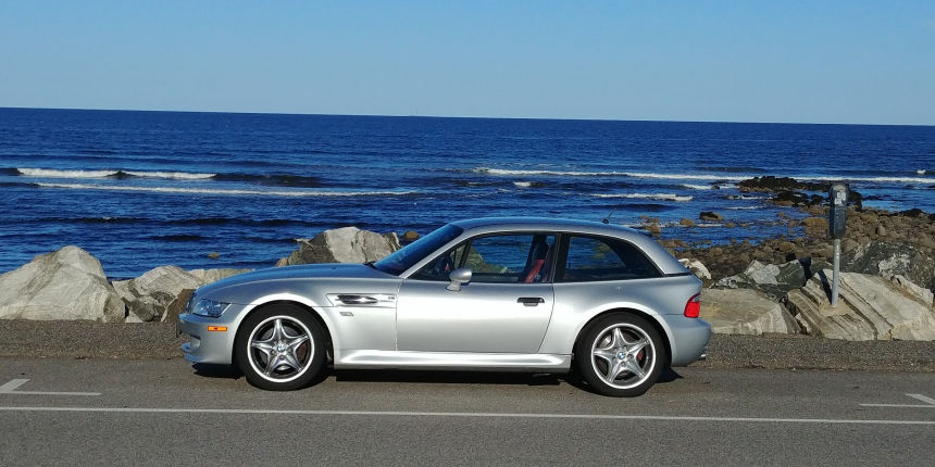 2000 BMW M Coupe in Titanium Silver over Imola Red