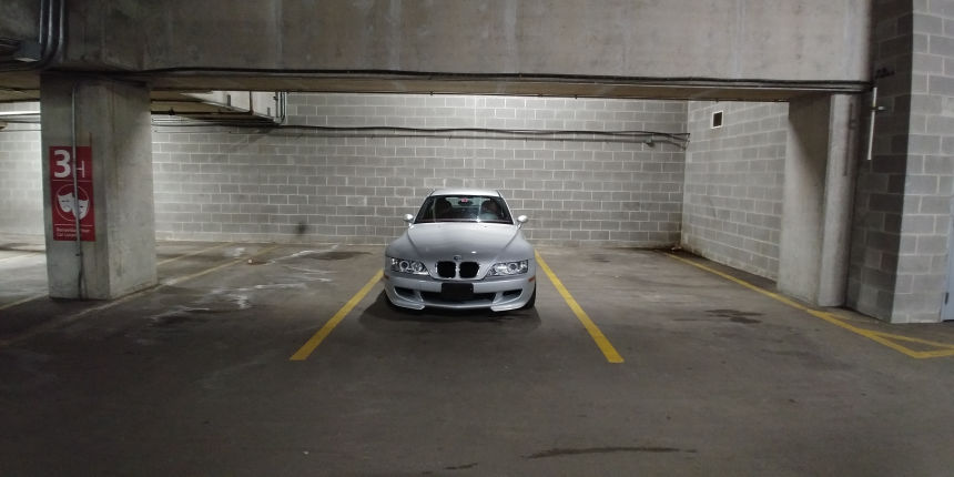 2000 BMW M Coupe in Titanium Silver over Imola Red