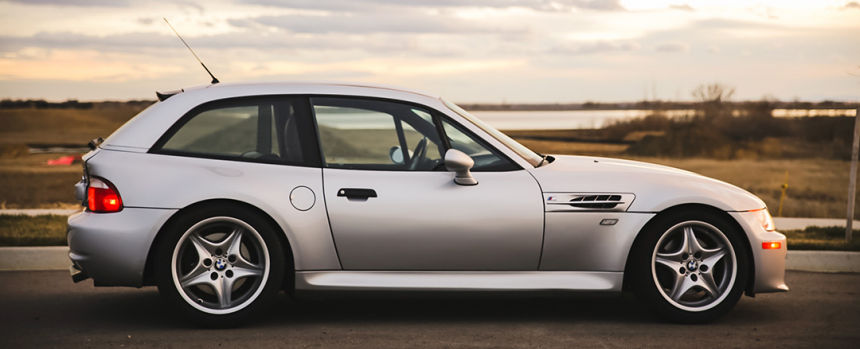 2000 BMW M Coupe in Titanium Silver over Imola Red