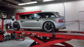 2000 BMW M Coupe in Titanium Silver over Imola Red