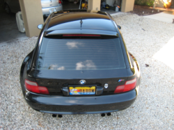 2000 BMW M Coupe in Cosmos Black Metallic over Black Nappa - Back
