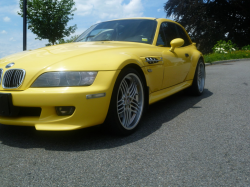 2000 BMW M Coupe in Dakar Yellow 2 over Black Nappa - Front 3/4