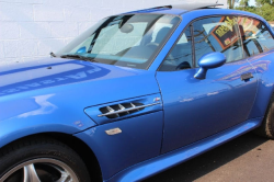 2002 BMW M Coupe in Estoril Blue Metallic over Estoril Blue & Black Nappa - Side Detail