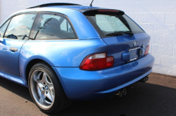 2002 BMW M Coupe in Estoril Blue Metallic over Estoril Blue & Black Nappa - Back Detail