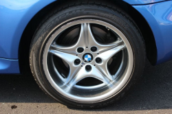 2002 BMW M Coupe in Estoril Blue Metallic over Estoril Blue & Black Nappa - Rear Driver Wheel