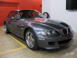 2002 BMW M Coupe in Steel Gray Metallic over Imola Red & Black Nappa - Front 3/4