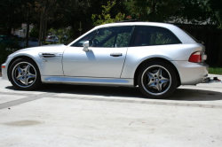 2002 BMW M Coupe in Titanium Silver Metallic over Imola Red & Black Nappa - Side