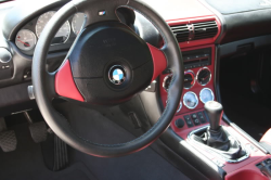 2002 BMW M Coupe in Titanium Silver Metallic over Imola Red & Black Nappa - Interior