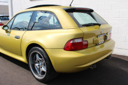 2001 BMW M Coupe in Phoenix Yellow Metallic over Black Nappa - Rear 3/4 Detail
