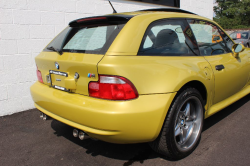2001 BMW M Coupe in Phoenix Yellow Metallic over Black Nappa - Rear 3/4 Detail