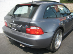 2002 BMW M Coupe in Steel Gray Metallic over Dark Gray & Black Nappa - Back Detail