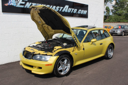 2001 BMW M Coupe in Phoenix Yellow Metallic over Black Nappa - Hood