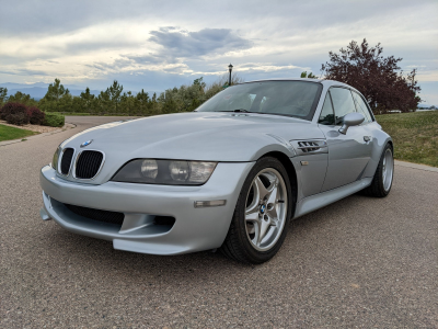 1999 BMW M Coupe in Arctic Silver Metallic over Estoril Blue & Black Nappa